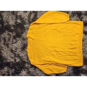 Vintage United States Sweaters 3d Large Knit Sweater Yellow Crewneck USA 90's